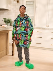 Black Minecraft Fleece Blanket Hoodie (5-16yrs) - Image 2 of 7
