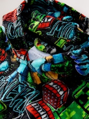 Black Minecraft Fleece Blanket Hoodie (5-16yrs) - Image 6 of 7