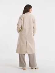 JD Williams Natural Longline Bomber Jacket - Image 3 of 4