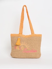 JD Williams Orange Hello Sunshine Beach Bag - Image 1 of 4