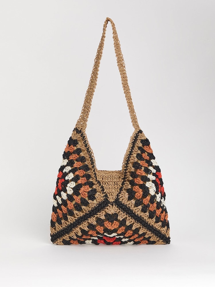 JD Williams Brown Packable Raffia Beach Bag - Image 1 of 4 JD Williams Brown Packable Raffia Beach Bag - Image 1 of 4