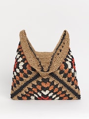 JD Williams Brown Packable Raffia Beach Bag - Image 2 of 4