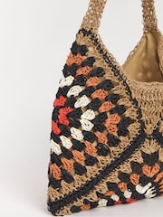 JD Williams Brown Packable Raffia Beach Bag - Image 3 of 4