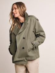 Anthology By JD Williams Green Short Trench Coat - Image 4 of 5