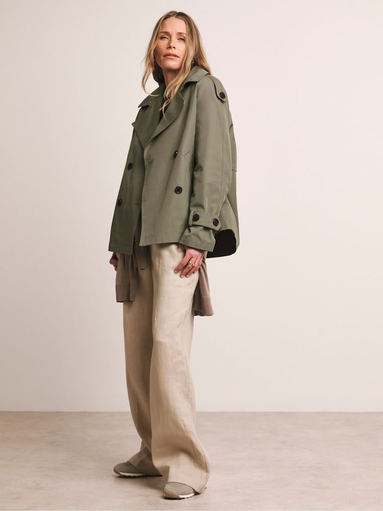 Anthology By JD Williams Green Short Trench Coat - Image 5 of 5