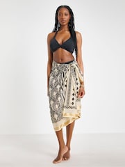 JD Williams Natural Boarder Print Sarong - Image 3 of 4