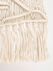 JD Williams White Macrame Tote Bag - Image 3 of 4