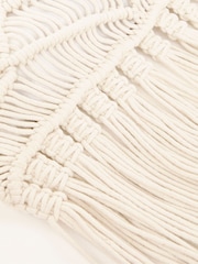 JD Williams White Macrame Tote Bag - Image 4 of 4