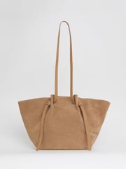 Anthology By JD Williams Brown Premium Real Suede Tote Bag - Image 3 of 4