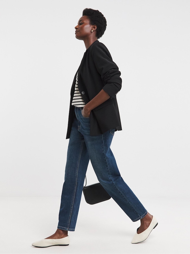 JD Williams Blue Boyfriend Crop Jeans - Image 3 of 4