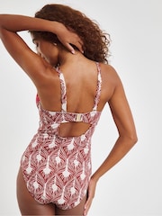 JD Williams Red Underwired Bandeau Swimsuit - Image 2 of 4