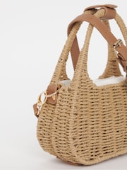 JD Williams Natural Raffia Grab Bag - Image 2 of 4