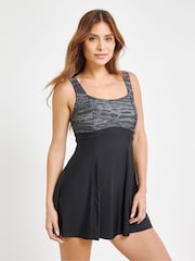 JD Williams Black Sports Swim Dress With Dress - Image 1 of 4