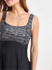 JD Williams Black Sports Swim Dress With Dress - Image 3 of 4