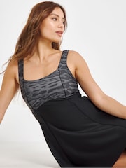 JD Williams Black Sports Swim Dress With Dress - Image 4 of 4