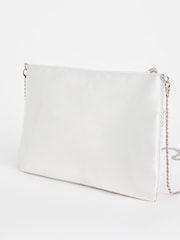 JD Williams White Multi Beaded Clutch Bag - Image 2 of 4