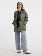 JD Williams Green Short Lightweight Raincoat - Image 4 of 4