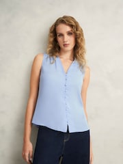 Hobbs Blue Maria Blouse - Image 1 of 4