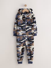 Neutral Camo Fleece All-In-One (3-16yrs) - Image 1 of 4