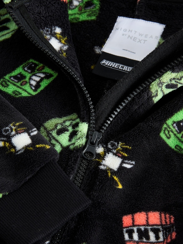 Black Minecraft Fleece License All-In-One (4-16yrs) - Image 8 of 8