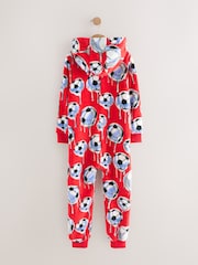 Red Football Fleece All-In-One (3-16yrs) - Image 5 of 7