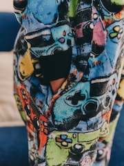Multi Bright Gamer Fleece All-In-One (3-16yrs) - Image 5 of 9
