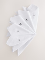 White Monogram Handkerchiefs 5 Pack - Image 16 of 23