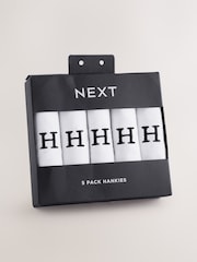 White Monogram Handkerchiefs 5 Pack - Image 5 of 23