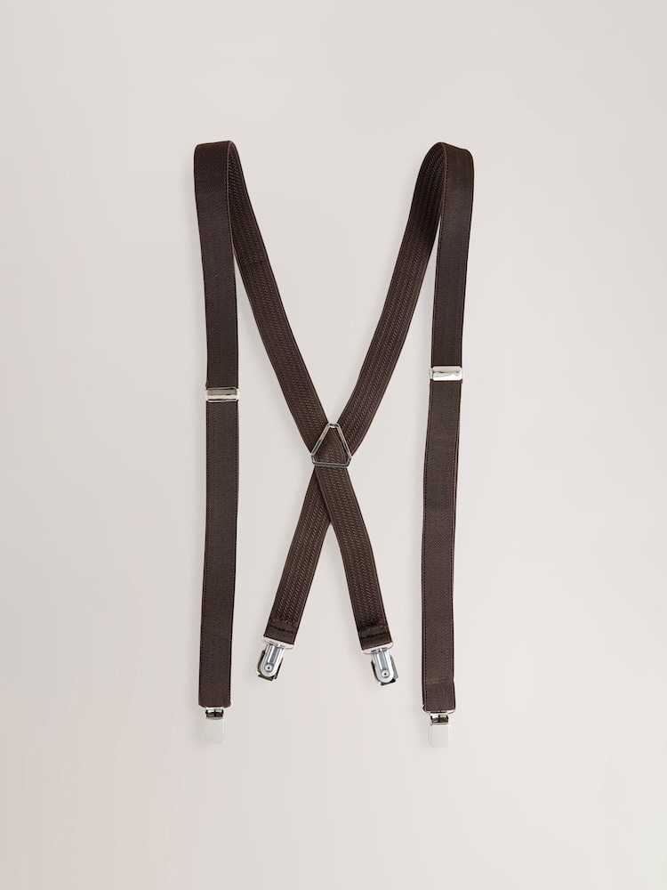 Chocolate Brown Slim Braces - Image 1 of 2