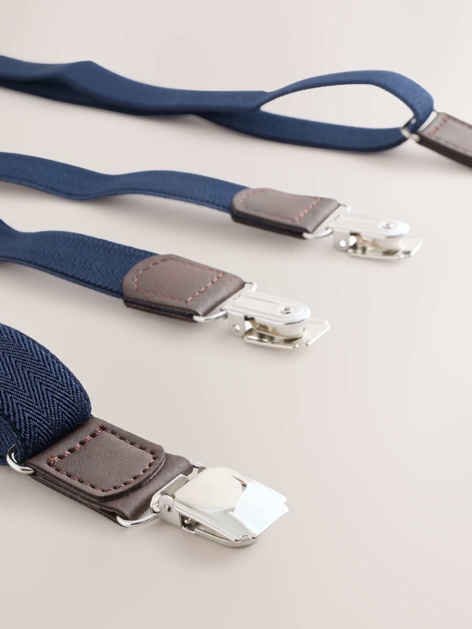 Buy Navy Blue Slim Braces from Next USA