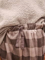 Ecru White Check Single Cosy Fleece Pyjamas (3-16yrs) - Image 5 of 9