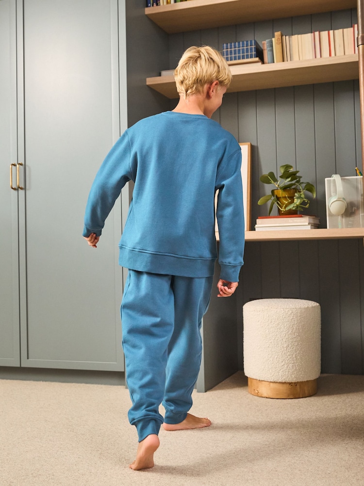 Blue Single Cosy Fleece Pyjamas (3-16yrs) - Image 2 of 8 Blue Single Cosy Fleece Pyjamas (3-16yrs) - Image 2 of 8