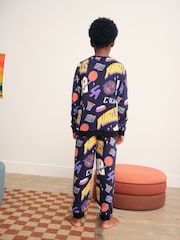 Multi Basketball Single Cosy Fleece Pyjamas (3-16yrs) - Image 2 of 7