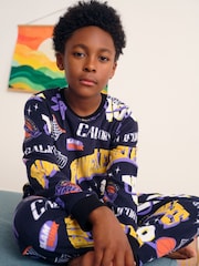 Multi Basketball Single Cosy Fleece Pyjamas (3-16yrs) - Image 3 of 7