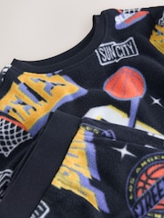 Multi Basketball Single Cosy Fleece Pyjamas (3-16yrs) - Image 7 of 7