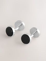 Black/White Reversible Cufflinks - Image 2 of 4