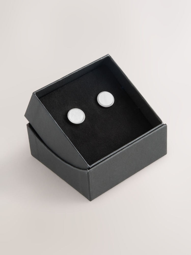Black/White Reversible Cufflinks - Image 4 of 4