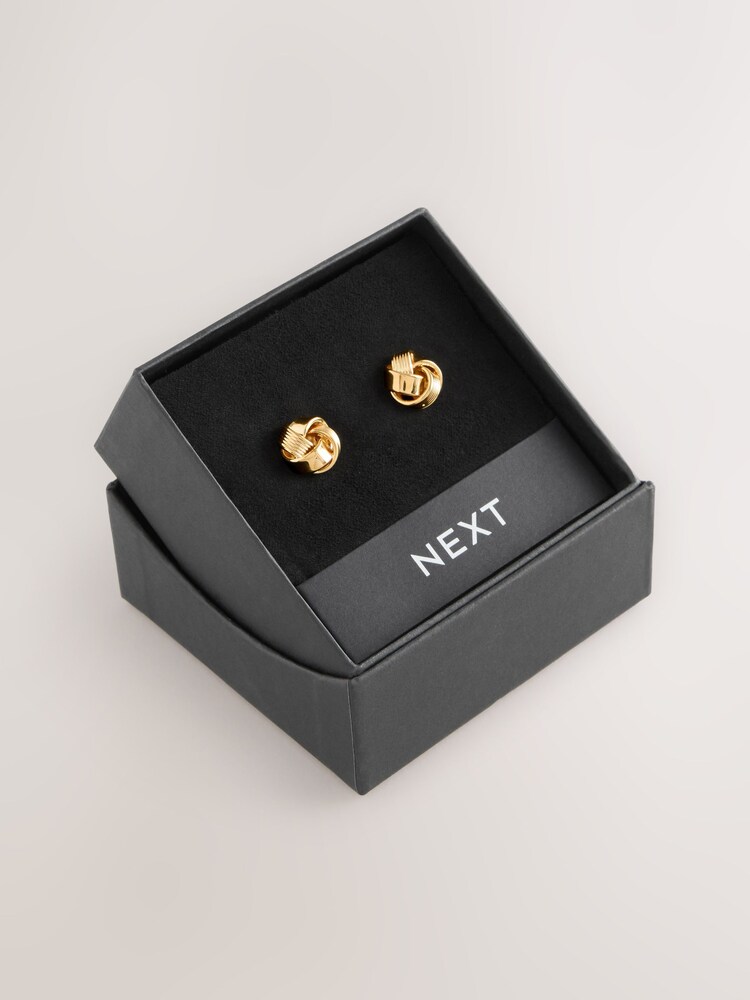Gold Tone Knot Cufflinks - Image 5 of 5