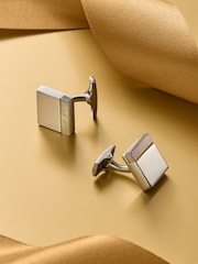 Silver Real Mother Of Pearl Square Cufflinks - Image 1 of 1