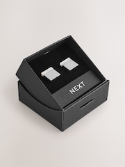 Silver Real Shell Mother Of Pearl Square Cufflinks - Image 4 of 5