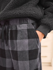 Black Check Bottom Single Cosy Fleece Pyjamas (3-16yrs) - Image 2 of 7