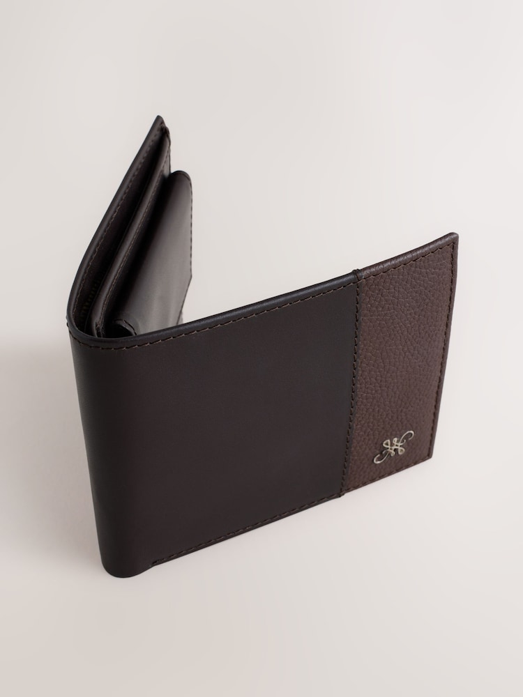 Chocolate Brown Leather Bifold Wallet - Image 2 of 4