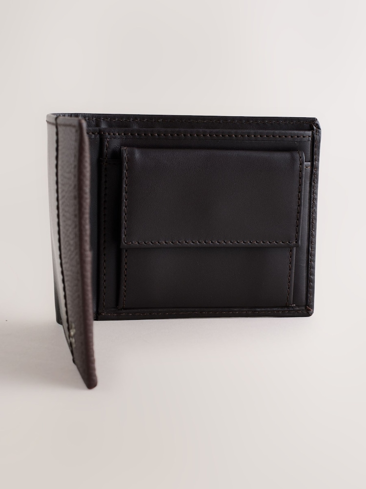 Chocolate Brown Leather Bifold Wallet - Image 4 of 4
