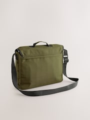 Khaki Green Canvas Messenger Bag - Image 2 of 5