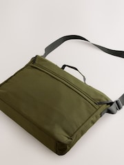 Khaki Green Canvas Messenger Bag - Image 4 of 5