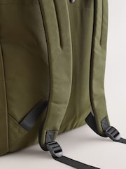 Khaki Green Canvas Backpack - Image 6 of 7