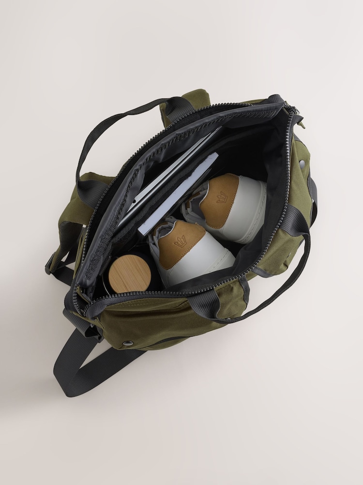 Khaki Green Canvas Backpack - Image 7 of 7 Khaki Green Canvas Backpack - Image 7 of 7