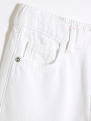 River Island White Girls White Wide Leg 100% Cotton Jeans - Image 4 of 4