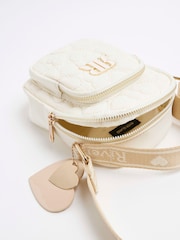 River Island Cream Girls Heart Quilt Festival Bag - Image 4 of 5
