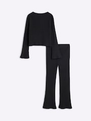 River Island Black Girls Long Sleeve Cardigan Set - Image 2 of 5